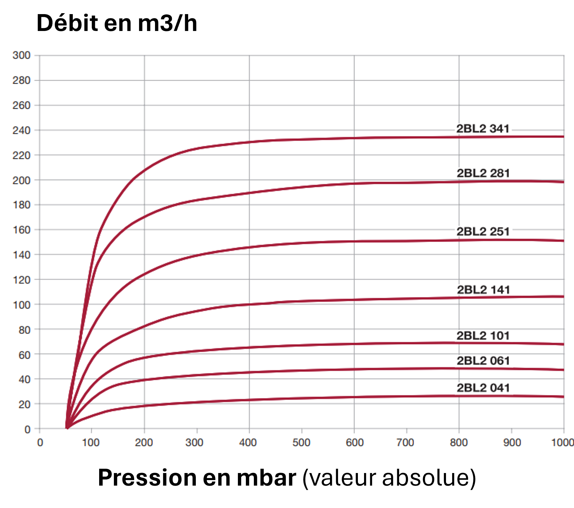 gamme pompe à anneau liquide elmo rietschle 2BL debit pression